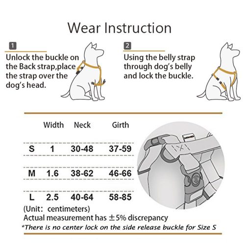 *Bundle* BORNIER Quick-Release Handle Dog Leash & H-Style Harness