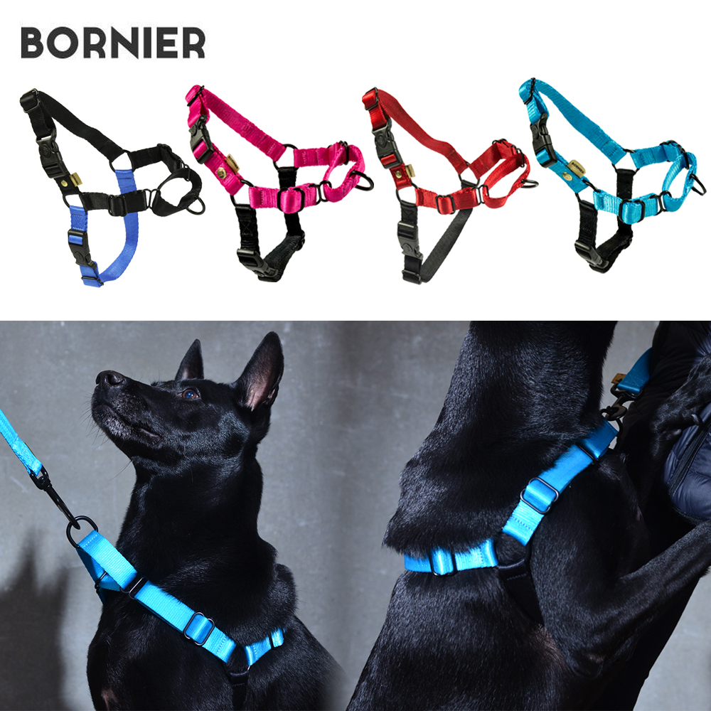 BORNIER No Pull & No Choke, Smooth, Adjustable & Heavy Duty Dog Walking Harness (Harness Only, Leash Not Include)