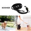 BORNIER Dog Smooth Leash Coupler and Double Dog Walker, Multi-functional Cross-Body Waist or Shoulder Strap Leash, 45.3'' To 78.7'' Length