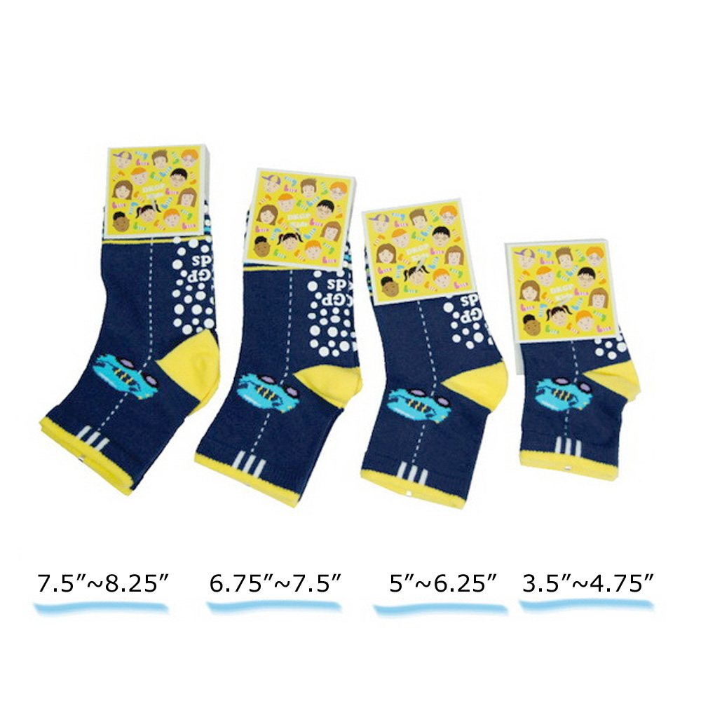 DKGP Baby Toddler Kid Socks Non-Slip Lovely Car Cotton Socks, Blue (4 Pair)