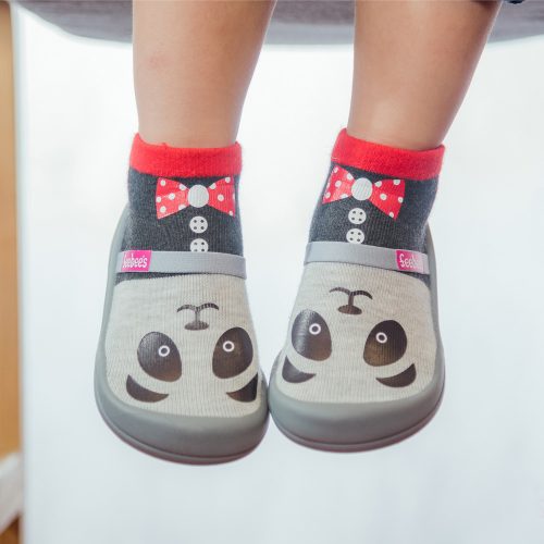 Zaport Feebee's Anti-Skid Non-Slip Patented Strap Shoe Socks | Panda